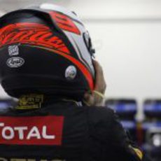 Parte posterior del casco de Kimi Räikkönen