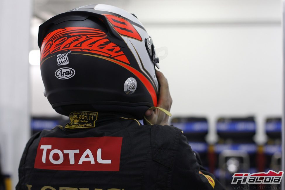 Parte posterior del casco de Kimi Räikkönen