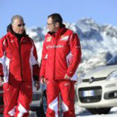 Piero Ferrari y Stefano Domenicali en el 'Wrooom' 2012