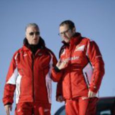 Piero Ferrari y Stefano Domenicali en Madonna di Campiglio