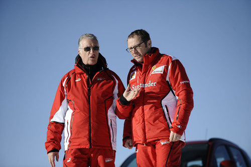 Piero Ferrari y Stefano Domenicali en Madonna di Campiglio