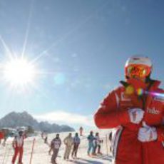 Fernando Alonso en las montañas de Madonna di Campiglio