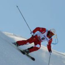 Felipe Massa esquiando en Madonna di Campiglio