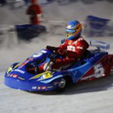 Fernando Alonso en la carrera de karts del 'Wrooom' 2012