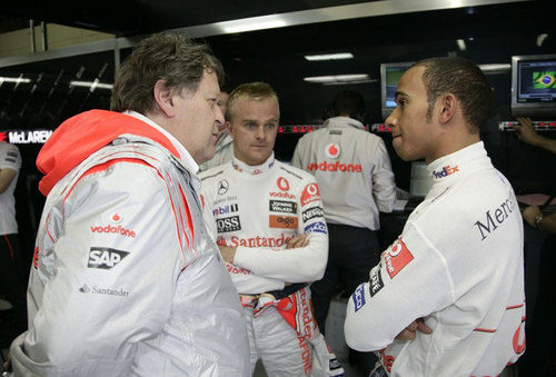 Hamilton, Haug y Kovalainen