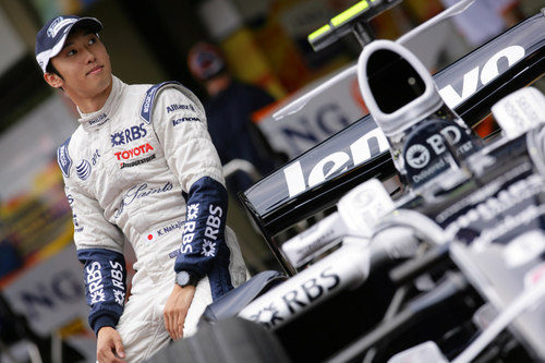 Nakajima posa con su Williams