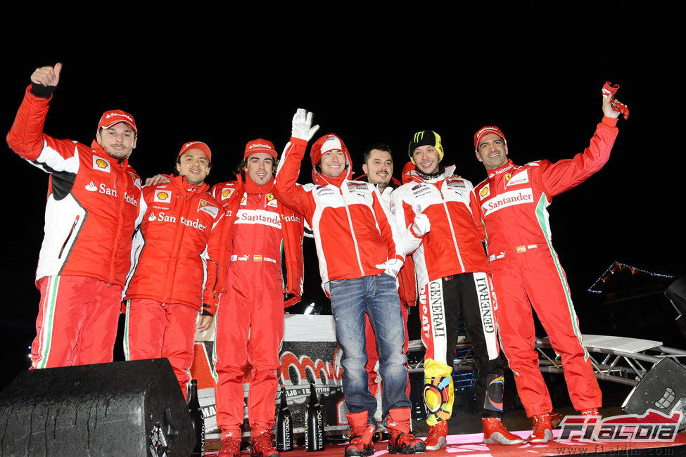 Fisichella, Massa, Alonso, Hayden, Rossi y Gené despiden del 'Wrooom' 2012