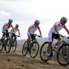 Massa, Alonso y Bianchi en bicicleta por la isla de Lanzarote