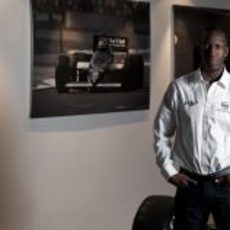 Michael Johnson en la sede de Williams F1