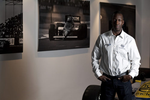 Michael Johnson en la sede de Williams F1