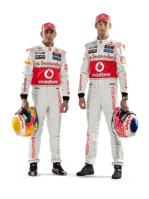 Lewis Hamilton y Jenson Button, pilotos de McLaren en 2012