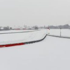 Circuito de Fiorano cubierto de nieve
