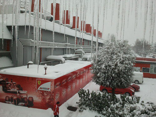 Las instalaciones heladas en Maranello