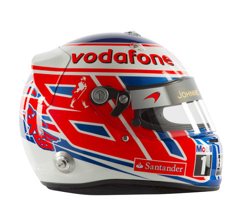 Casco de Jenson Button para 2012 (lateral)