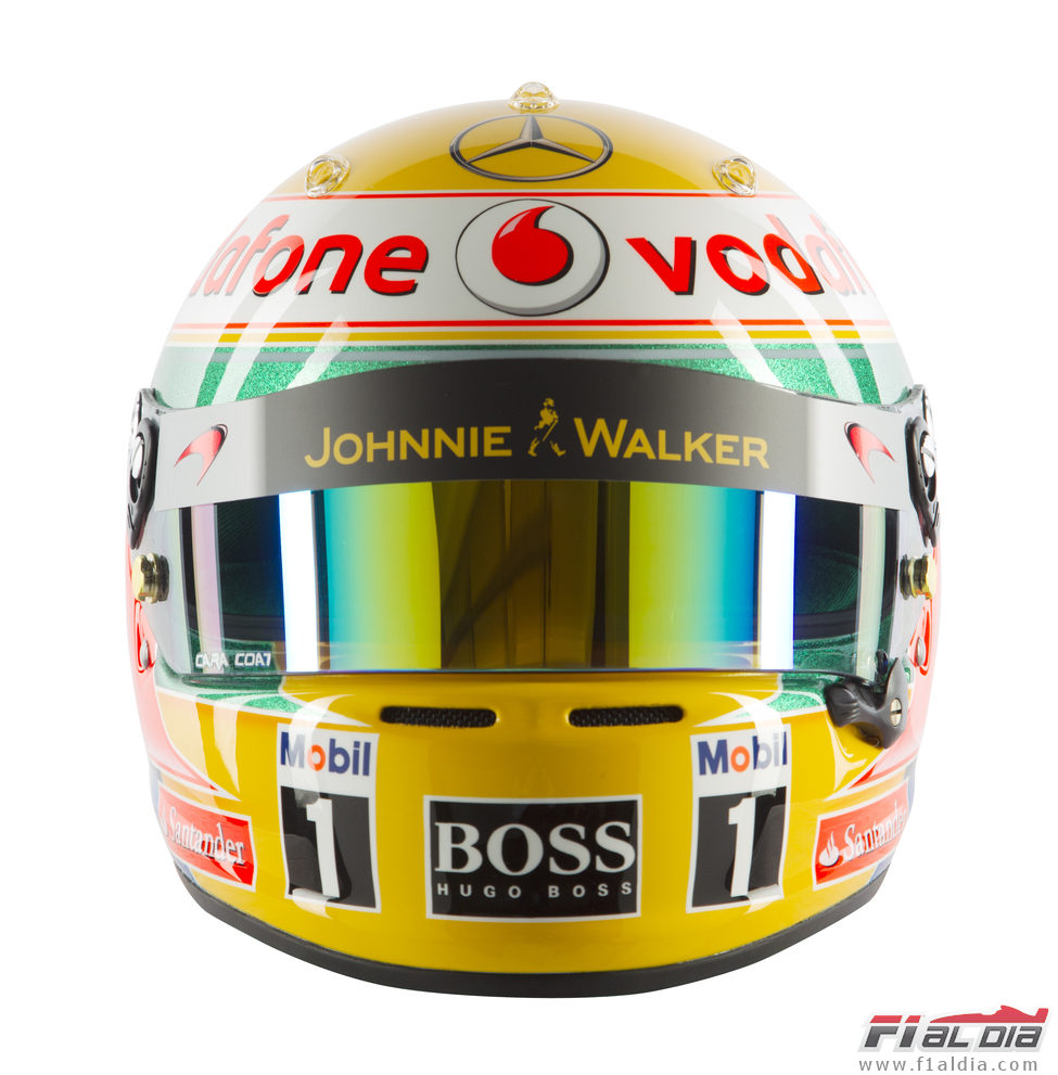 Casco de Lewis Hamilton para 2012