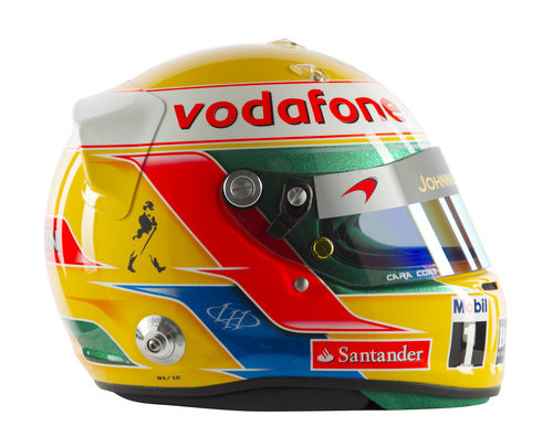 Casco de Lewis Hamilton para 2012 (lateral)