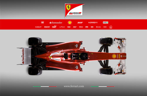 Ferrari F2012, vista superior