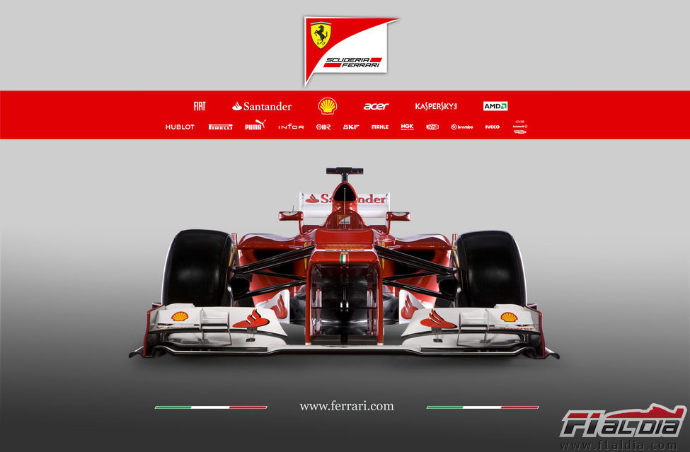 Ferrari F2012, vista frontal