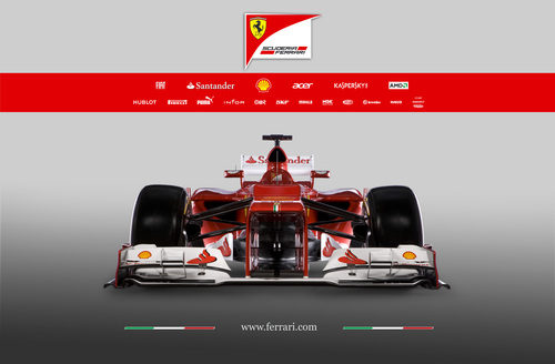 Ferrari F2012, vista frontal