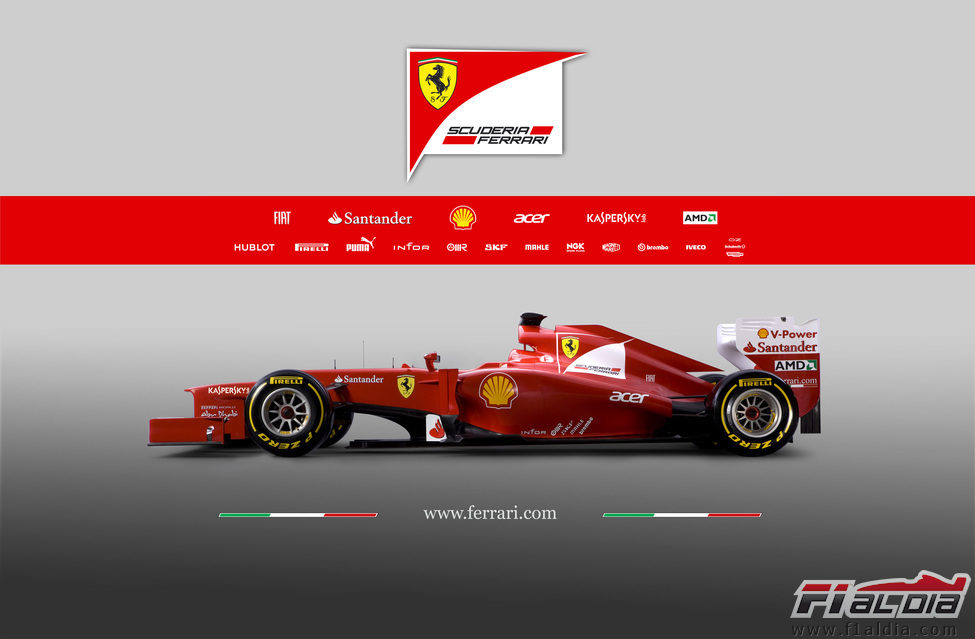 Ferrari F2012, vista lateral