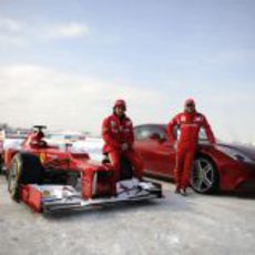 Alonso, Massa, el F2012 y el Ferrari FF