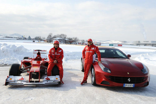 Alonso y el F2012; y Massa y el FF