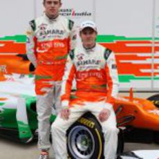 Nico Hülkenberg y Paul di Resta con el VJM05