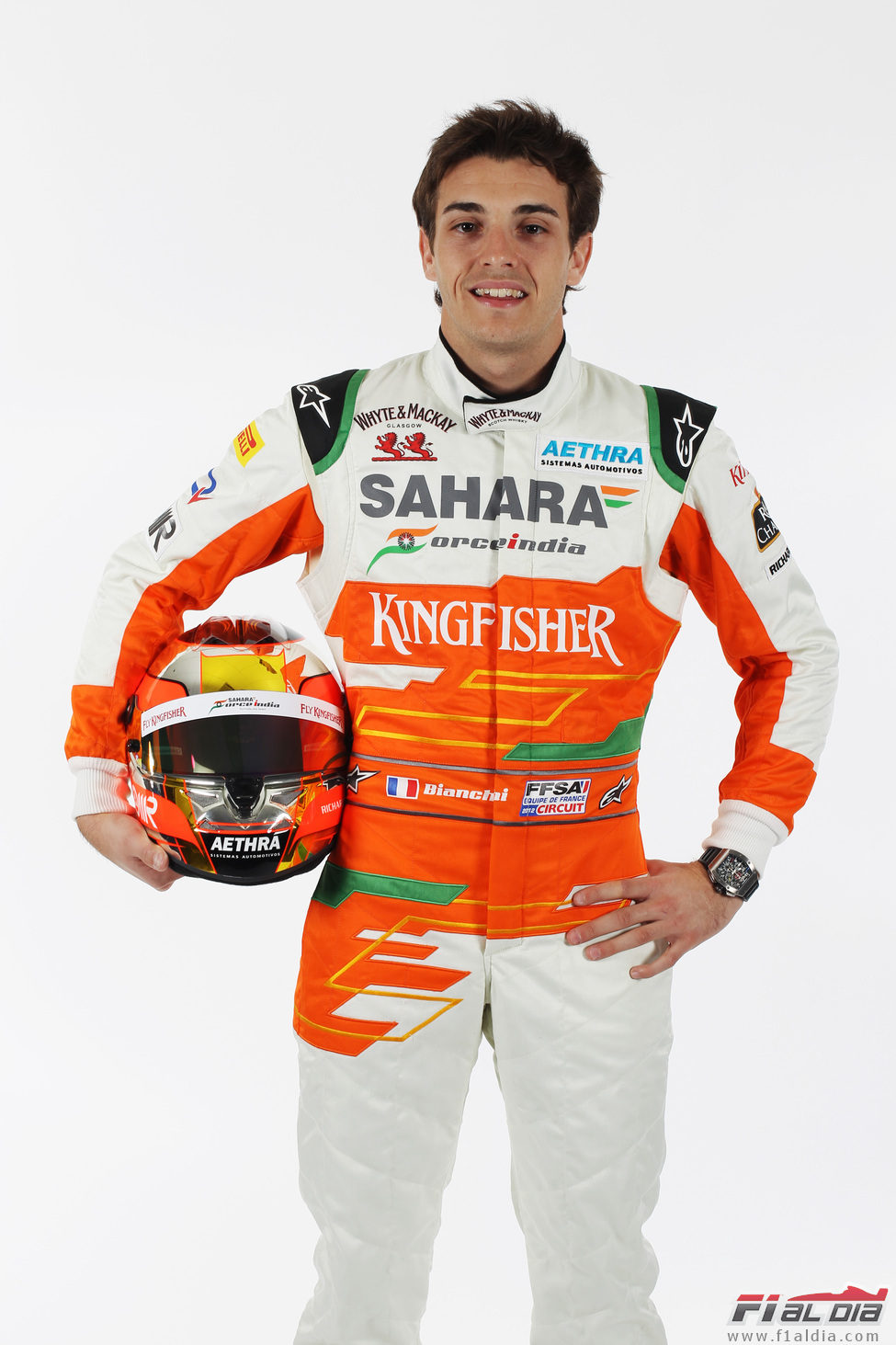 Jules Bianchi con los colores de Force India