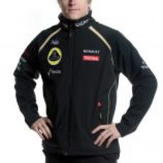 Räikkönen con la gorra del Lotus F1 Team