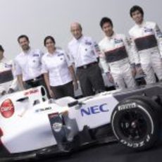 Pilotos, jefes de equipo y el Sauber C31