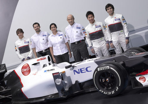 Pilotos, jefes de equipo y el Sauber C31