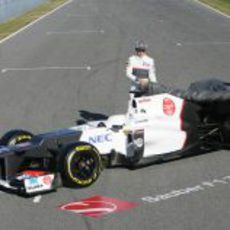 Pérez y Kobayashi presentan en Sauber C31