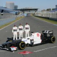 Kobayashi, Pérez, Gutiérrez y el Sauber C31 en Jerez