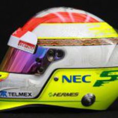 Casco de Sergio Pérez para 2012 (lateral)