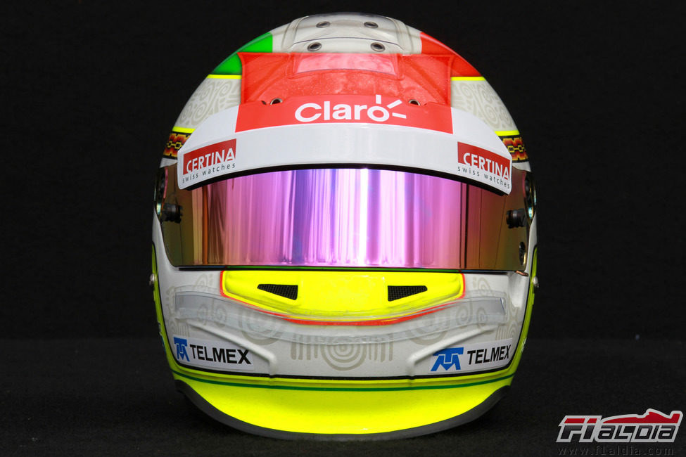 Casco de Sergio Pérez para 2012 (frontal)