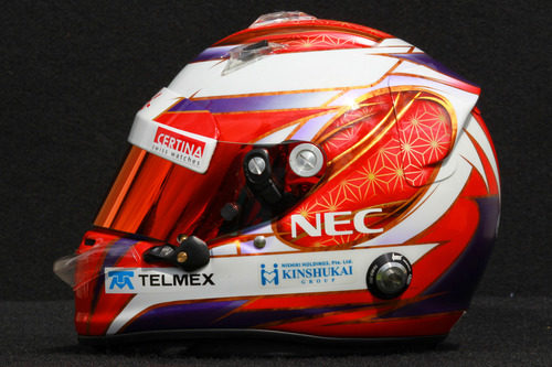 Casco de Kamui Kobayashi para 2012 (lateral)