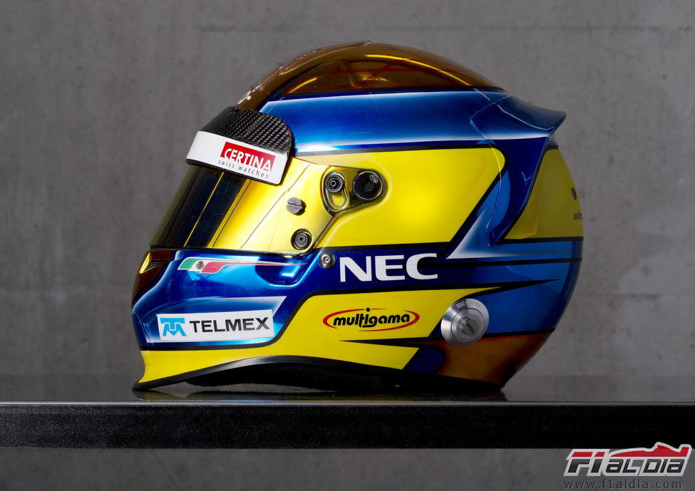 Casco de Esteban Gutiérrez para 2012 (lateral)