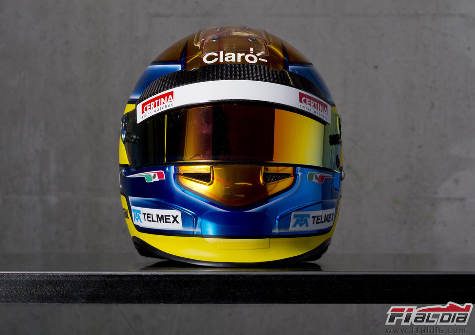 Casco de Esteban Gutiérrez para 2012 (frontal)