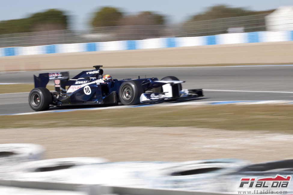 Pastor Maldonado con el Williams en Jerez