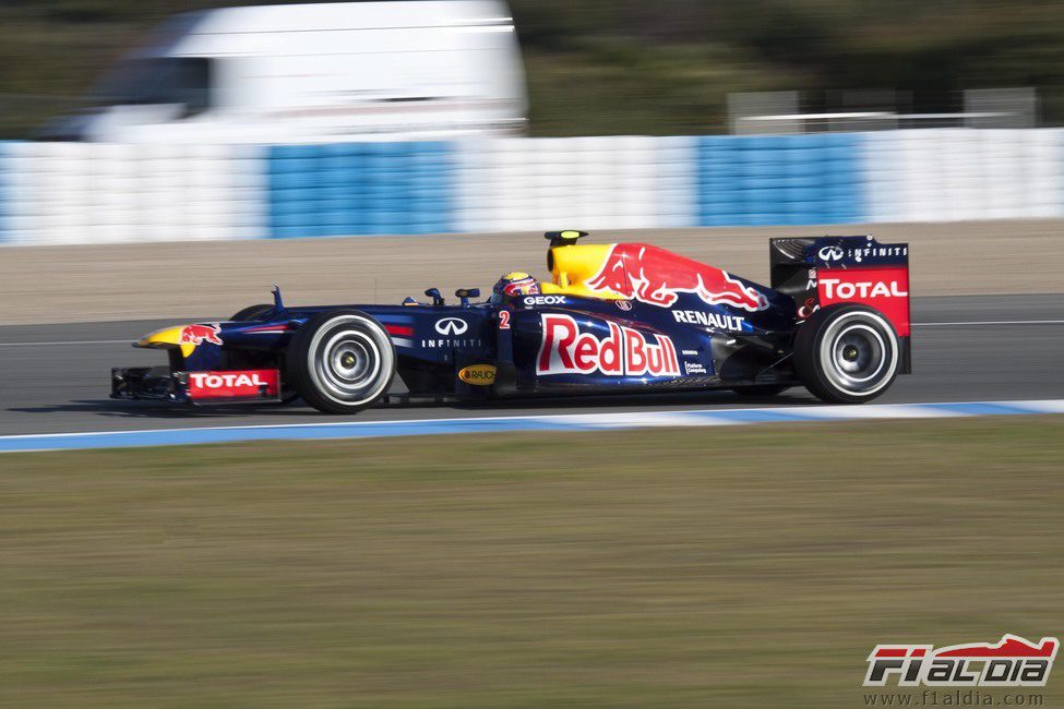 Webber con el RB8 en Jerez