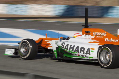 El Force India desde atrás en Jerez