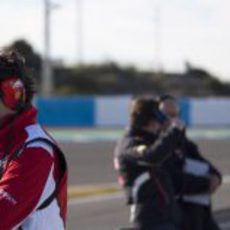 Ingeniero de Ferrari en el circuito de Jerez