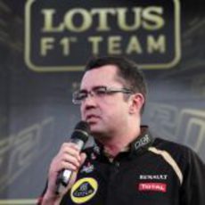 Eric Boullier en la presentación del Lotus E20