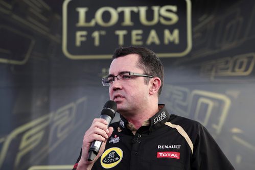 Eric Boullier en la presentación del Lotus E20