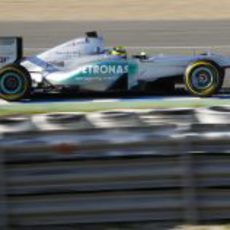 Nico Rosberg con el Mercedes en Jerez