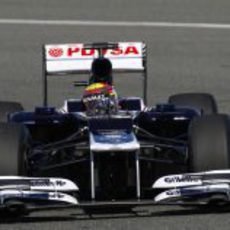 Maldonado con el Williams en Jerez