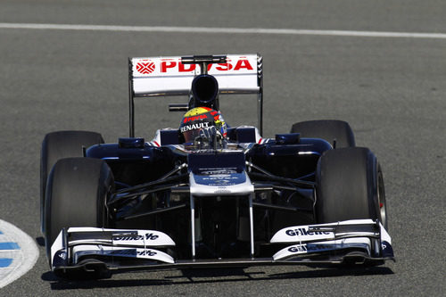 Maldonado con el Williams en Jerez