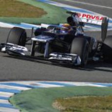 Maldonado en acción con el FW34