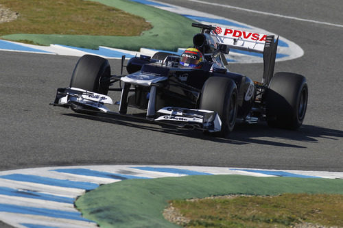 Maldonado en acción con el FW34