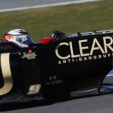 Kimi en el Lotus rodando en Jerez